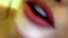 Why does this slutty girl with big boobs tease with a huge dildo?