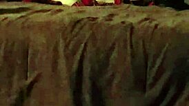 Wife takes on a 10-inch vibrator with her big ass shaking hard.