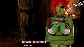 A cute mistress orc appears in breeding island episode 23