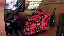 my first fetish video with cumshot and skirt