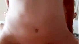 Filling this cute redhead with banana