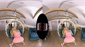 Blonde Shaved Pussy In Virtual Taboo Orgasm