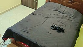 stunning sister-in-law gets fucked deep by husband's stepbrother in bedroom with handjob and big pussy