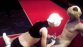 Yaoi Femboy Alan Gets Handjob And Blowjob In Anime Game