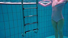 Liza Bubarek swims as hot underwater mermaid