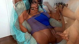 I show my stepsister how to ride dirty and she begs for cum inside.