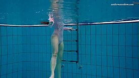 Liza Bubarek swims as hot underwater mermaid