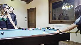 teenager battles milf in wild 3 on 2 italian gang bang action