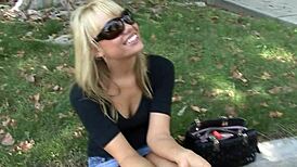 Ever seen a stunning blonde in high heels take it hard like this?