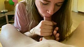 She Sucks Sloppy Deepthroat Until Tears Stream Down