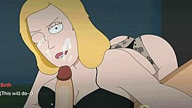 Rick and Morty parody with Beth's AI-generated wild antics