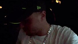 skinny guy deepthroats big cock in chained bondage trailer