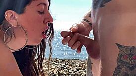 fucking and cumming inside stepsister after beach massage