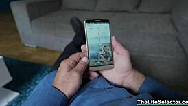 Beautiful babe Coco Dimal in hot POV action with glasses and a blowjob