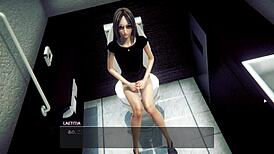 Brunette Engages In Toilet Fucking In 3D Anime Hentai