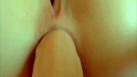 Hot girl masturbates with double penetration toys in ass