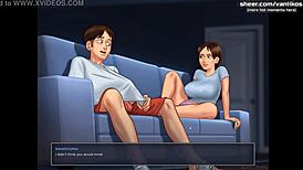 Vruće pušenje i nožni džob na kam od seksi drugarice iz sobe najvrući momenti Summer Time Saga v018 deo 2