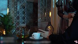 Clumsy maid MollyRedWolf serves her lord well!