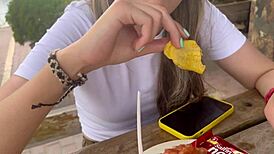 Upss Shrimp Fell In Vagina Latina Couple Horny Kissing Oral Fucking