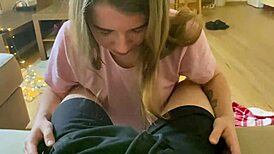 She Sucks Sloppy Deepthroat Until Tears Stream Down