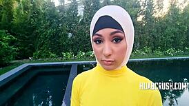 omg, stepsis in hijab tryin cock first time, didnt expect this!