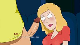 Rick and Morty parody with Beth's AI-generated wild antics