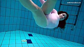 Liza Bubarek swims as hot underwater mermaid