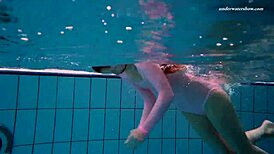 Liza Bubarek swims as hot underwater mermaid