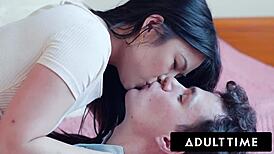 Petite Teen Lulu Chu Sneaks Boyfriend In For Wild Fuck While Stepmom's Home!