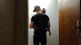 Cameras Catch Friends With Big Cocks Fucking In Hallway