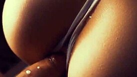 Skinny Girl With A Big Ass Got A Double Portion Of Cum In Her Pussy And Ass