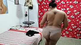 Latina amateur cheats on husband with his friend. She licks and swallows in taboo homemade sex.