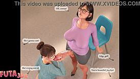 Futa3dx - Hot Horny Babe Shoves Monster Cock Deep