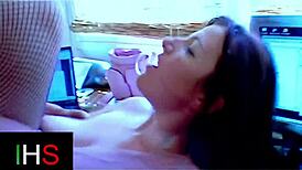 i, the girl next door, get penetrated in my ass and pussy simultaneously, feeling the double penetration intensely.