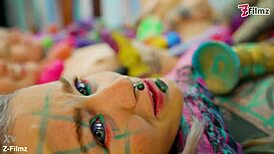 Lesbian 4way Orgy with Crazy Big Toys