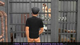 Policeman Masturbates To Lesbian Prison Tribbing