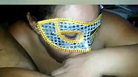 Sucking dick, taking cum in mouth, assfucking with big tits on Halloween 🎃