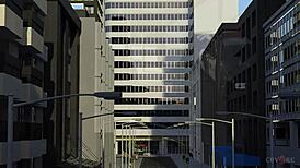 Giantess explores city in free animation version