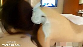 cheerful chinese beauty gets pounded hard by huge rod until overwhelmed