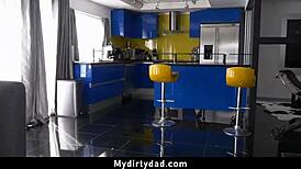 horny step daughters bend over to satisfy their step daddy's needs