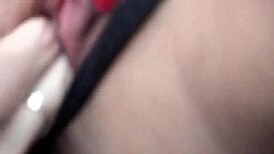 Before Being Fucked by Horny Old Man She Masturbates in Car Alone