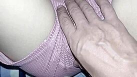 Xxx Hijastra Alone at Home Watching TV with Horny Pussy