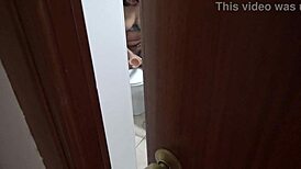 teen boy shocked seeing french stepmom touch herself