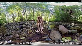 Yanks amateurs ANA MOLLY and BELLE HAVING LESBIAN FUN outdoors