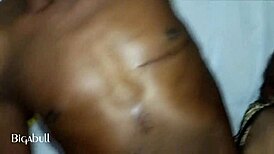 Naked Guy Sucks Big Black Cock in the Night