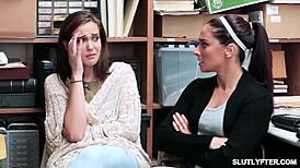 Shoplifter Fiona Frost, swallow officer Giovanni's cock now!