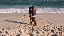 shayene samara feels intense pleasure fucking the big black cock on the beach.