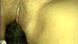 I fuck and lick the petite white girl's pussy in bed