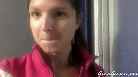 Young russian girl waits for visa in st petersburg public park