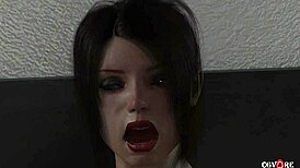 Giantess explores city in free animation version